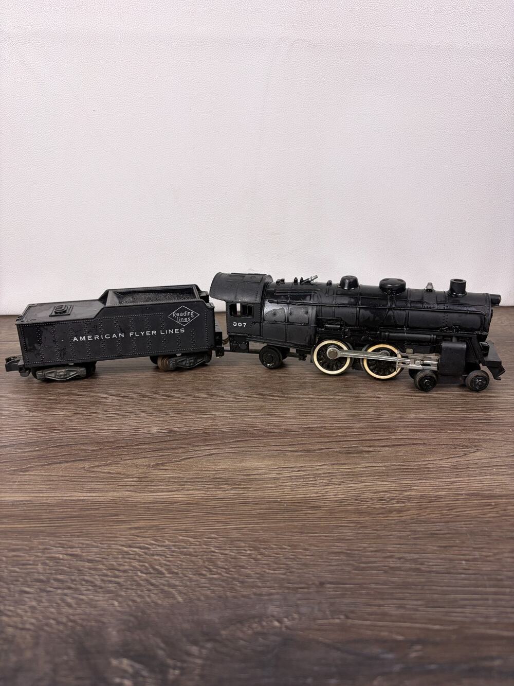 American Flyer 307 Steam Locomotive Reading Lines Tender S Gauge Untested